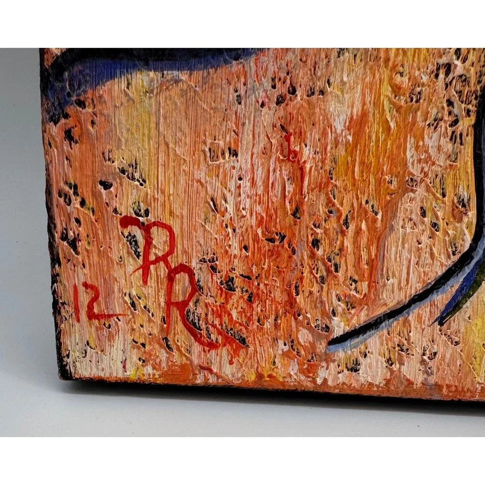 Dos Rios Original Oil Painting Horse Abstract Expressionist Canvas 2012 Signed - Picture 2 of 12